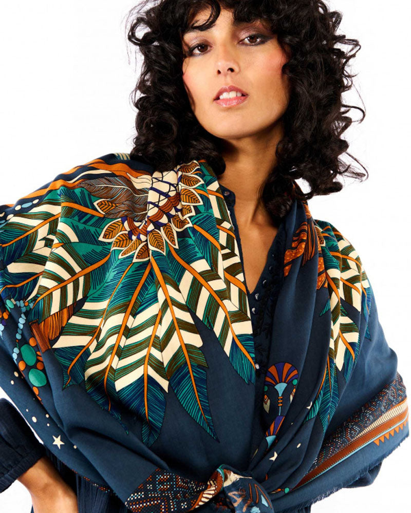 Foulard 130x130 wild