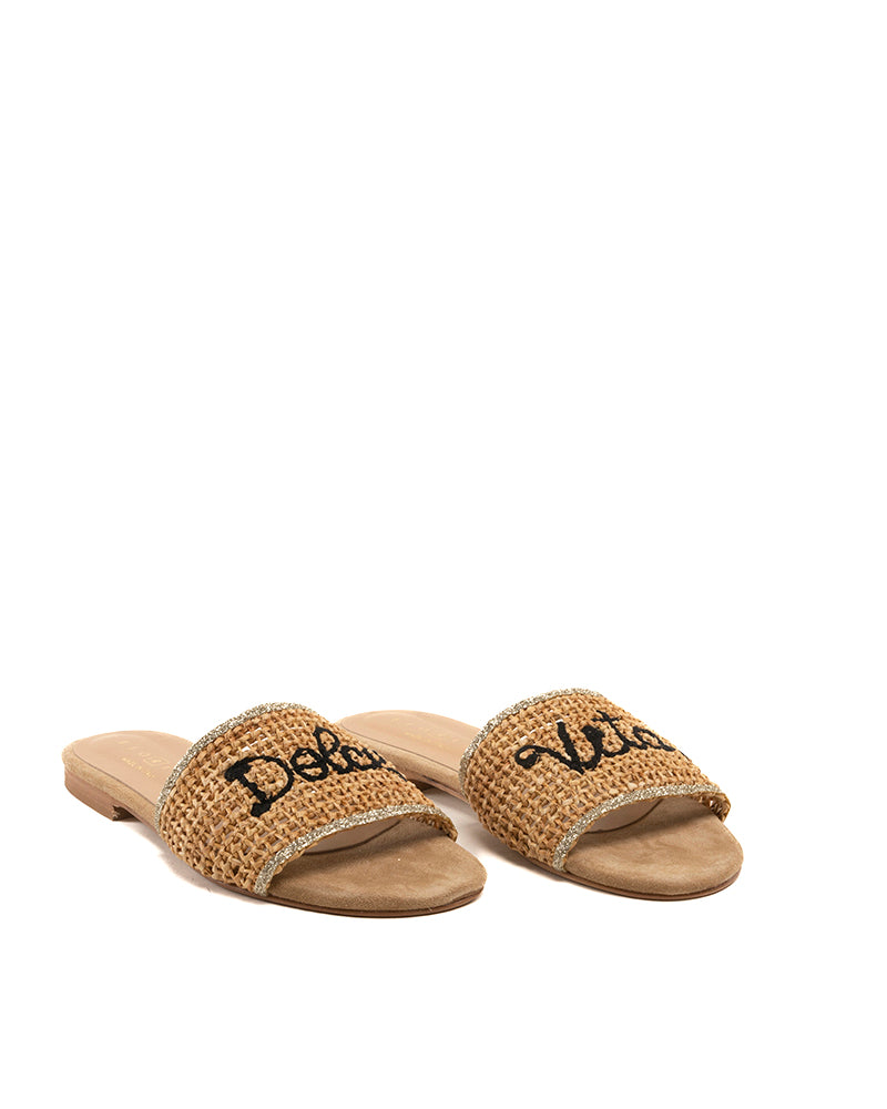 Mule fiorina couleur Camel