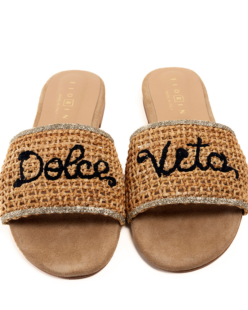 Mule fiorina couleur Camel