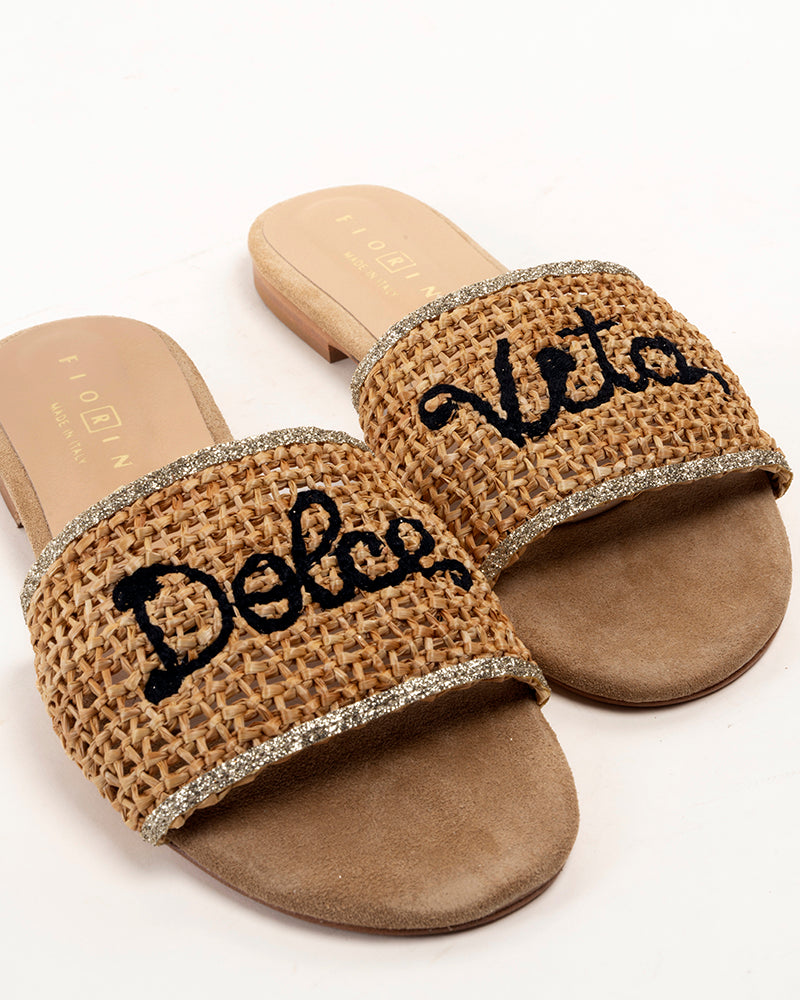 Mule fiorina couleur Camel