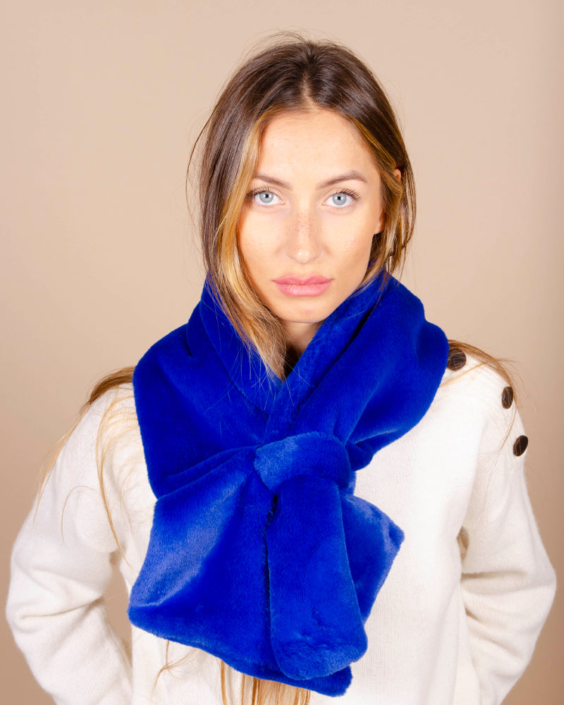 Echarpe lea clement couleur Bleu