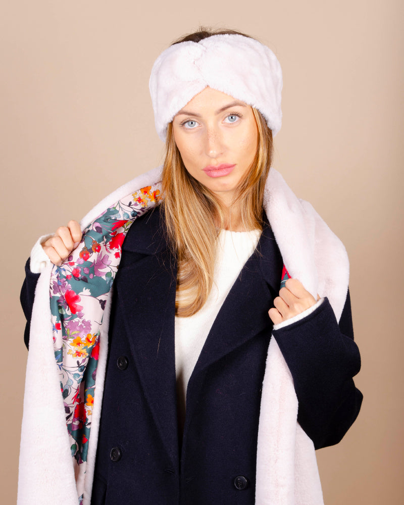 Echarpe lea clement couleur Ivoire