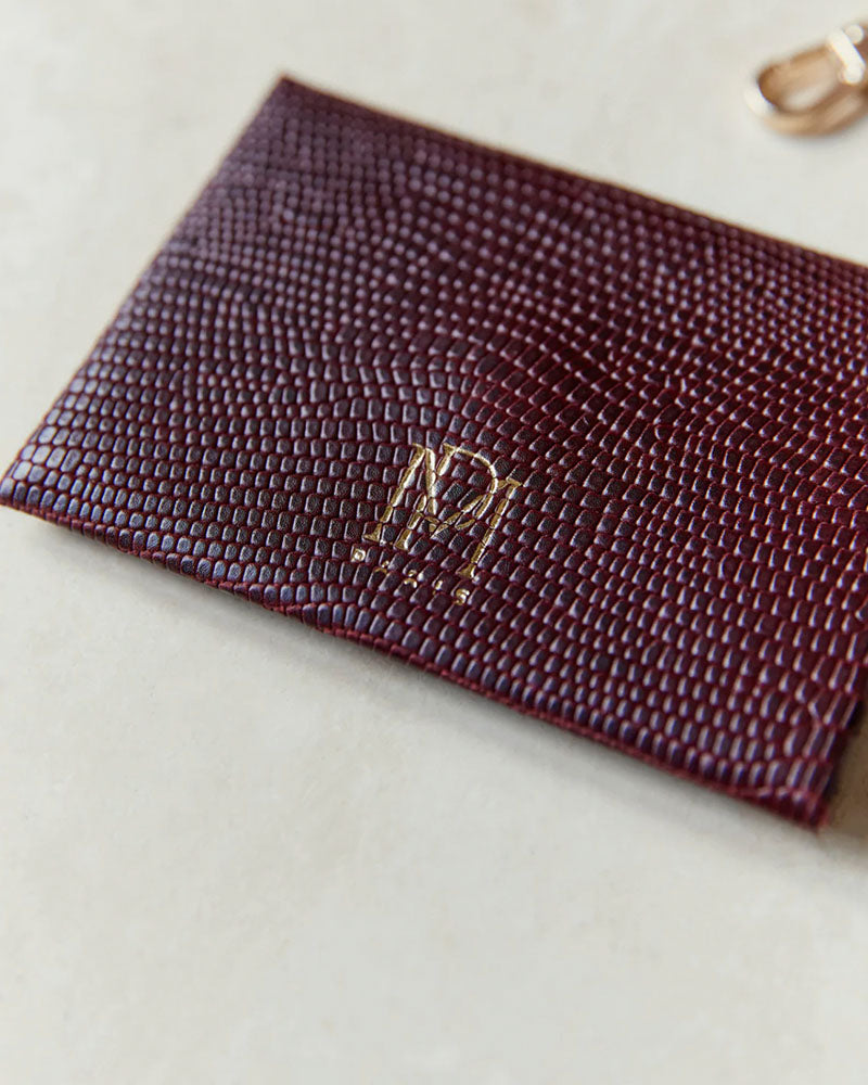 Porte carte petite mendigote couleur Bordeaux