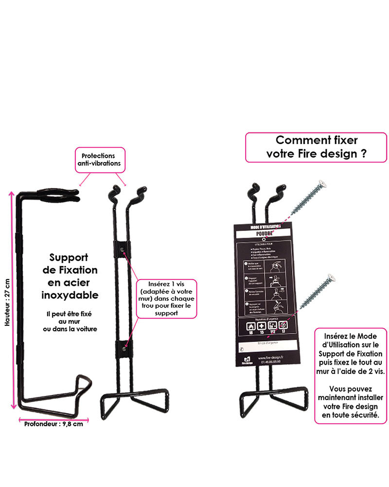 Extincteur audiotape fire design couleur Uni