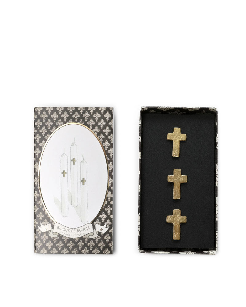 Bijou bougie cross boncoeurs couleur Or