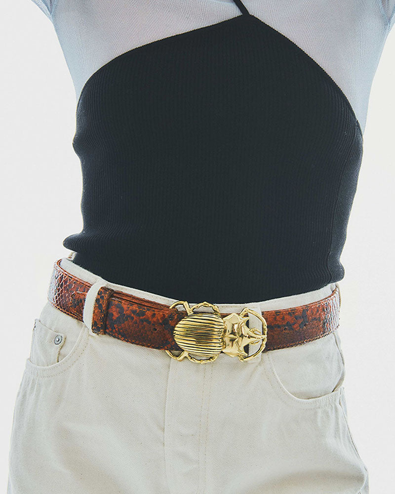 Boucle scarabe or claris virot couleur Or