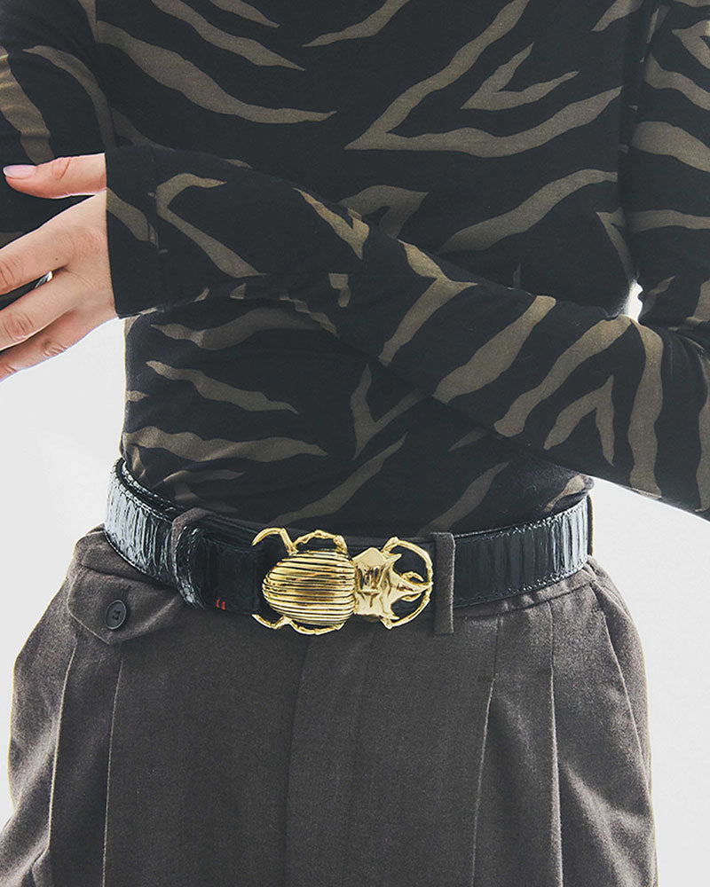 Ceinture pyton claris virot couleur Noir