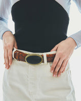 Ceinture pyton claris virot couleur Cognac