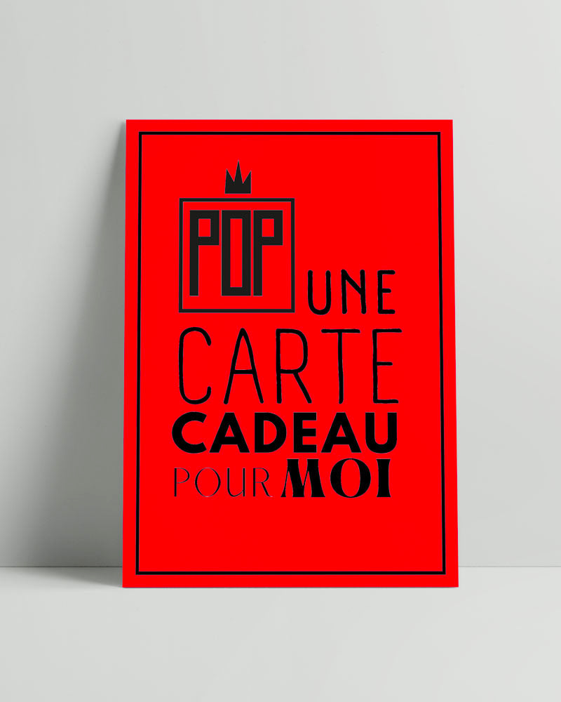 Bon cadeau Pop