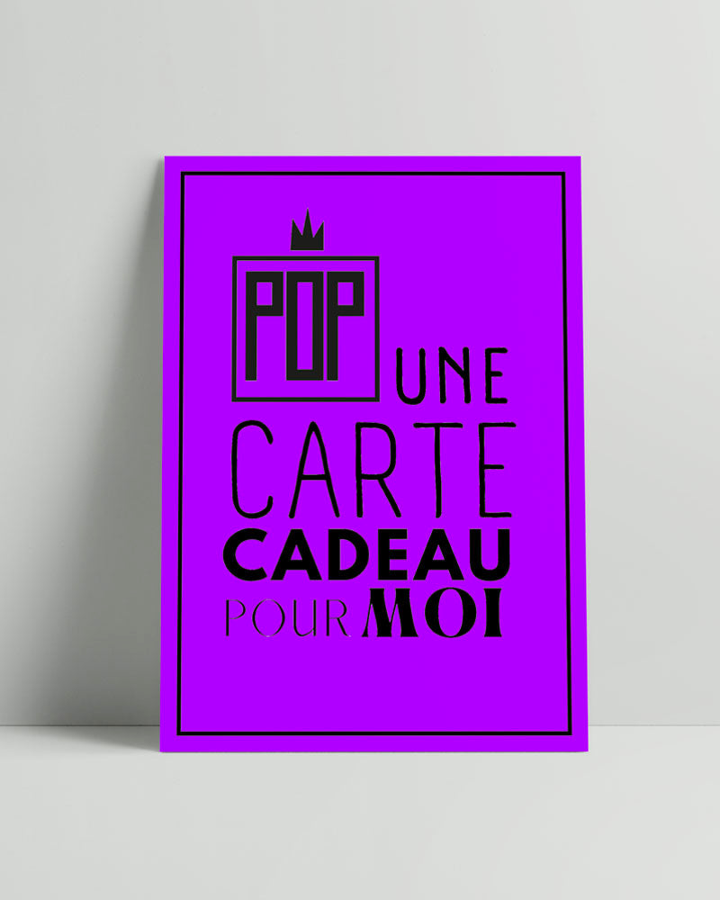 Bon cadeau Pop