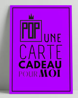 Bon cadeau Pop