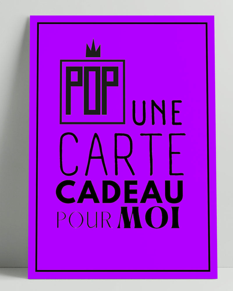 Bon cadeau Pop