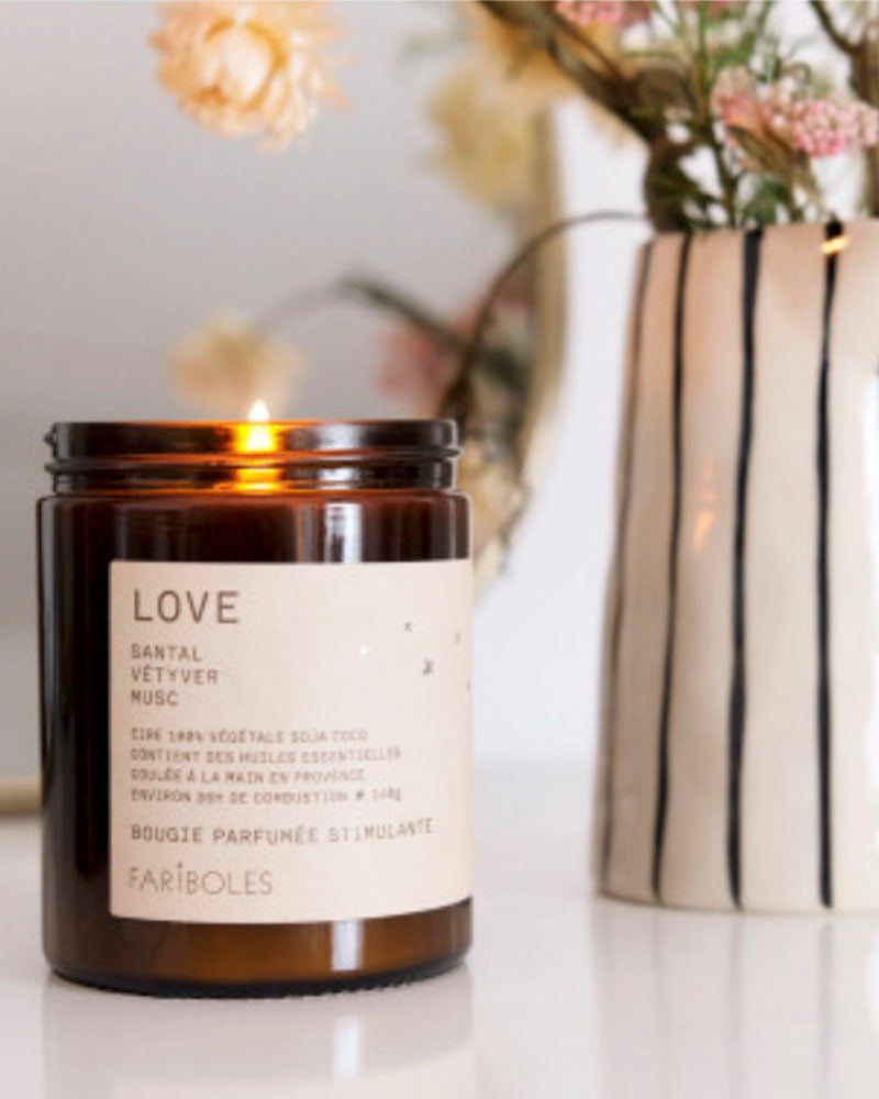 Bougie love 140g fariboles