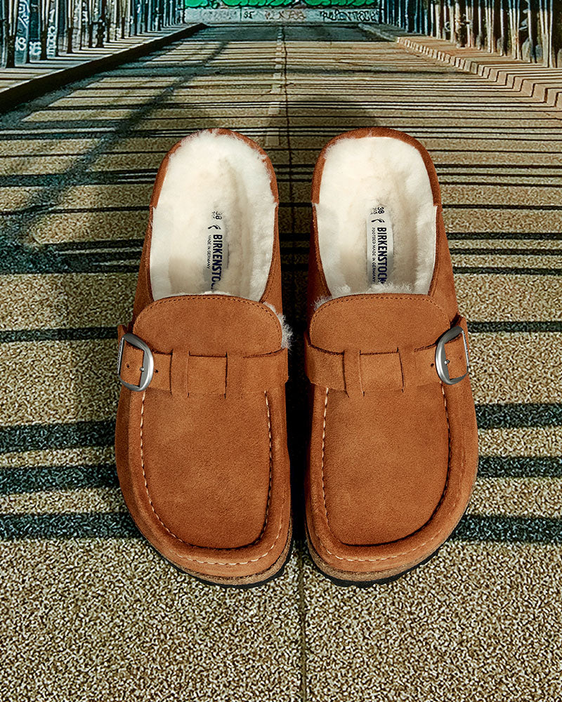 Mule buckley birkenstock couleur Camel