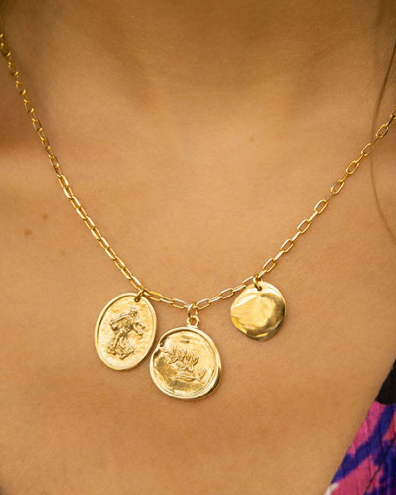 Collier médaille Alanna Sophie Deschamps couleur Or