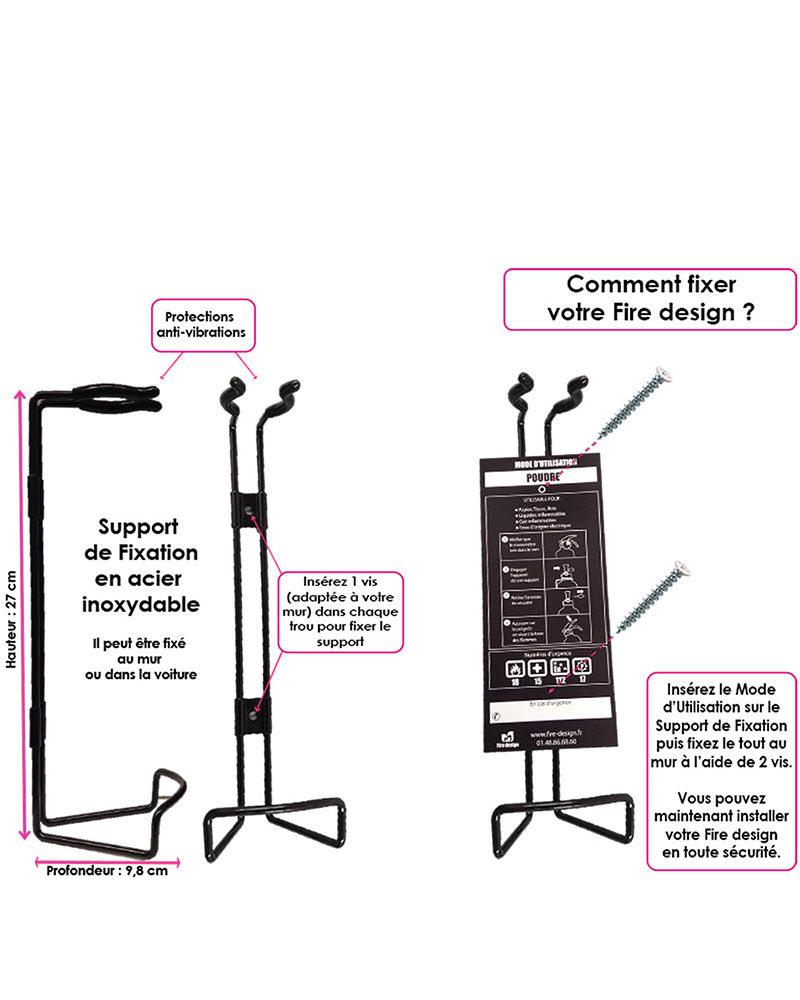 Coffret vin rouge fire design couleur Uni