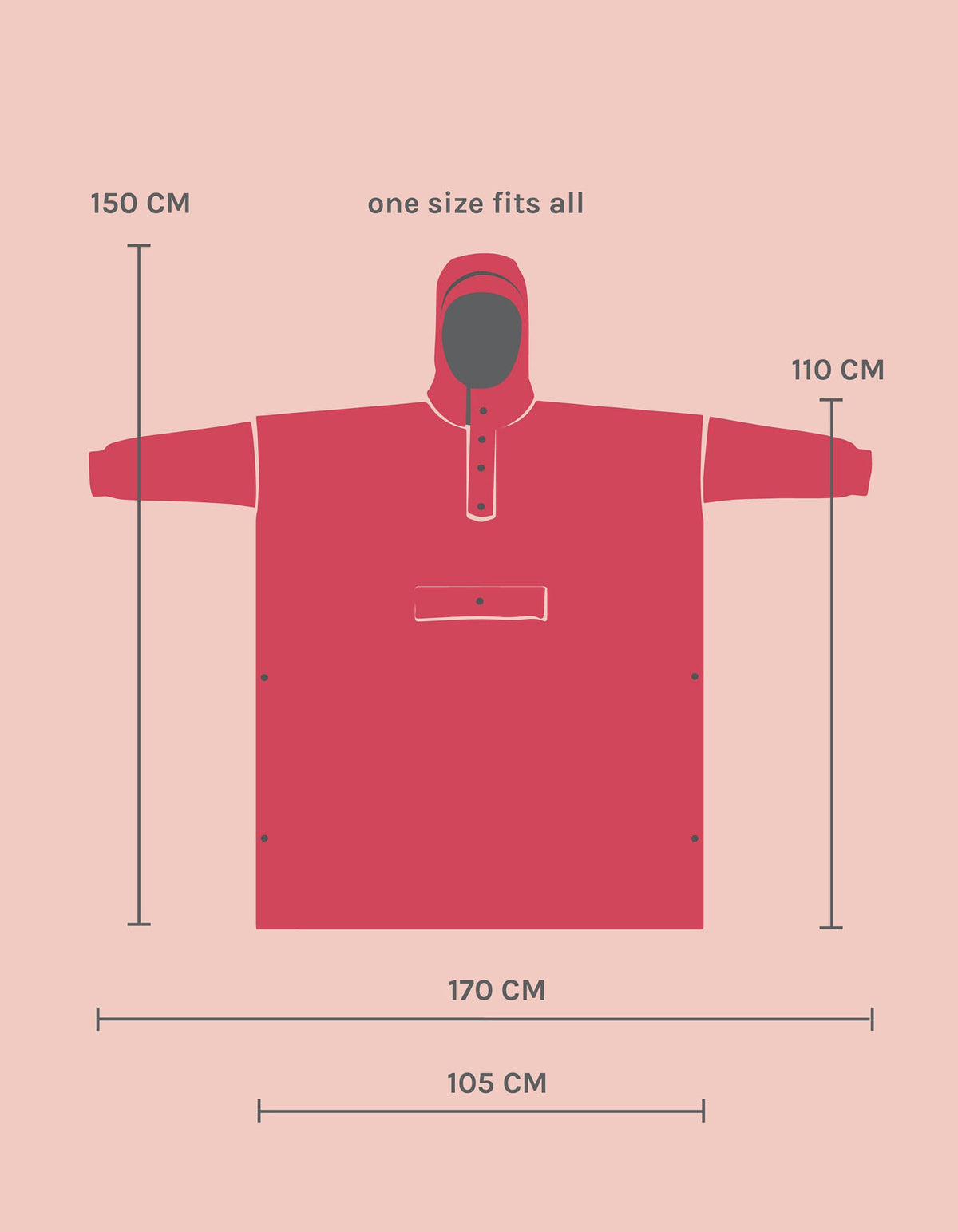 Cape de pluie rain kiss couleur Multicouleur