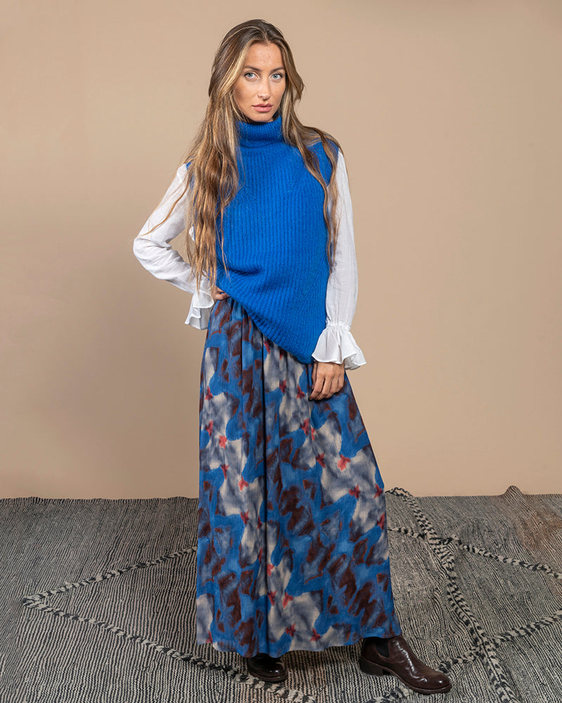 Jupe momoni couleur Bleu