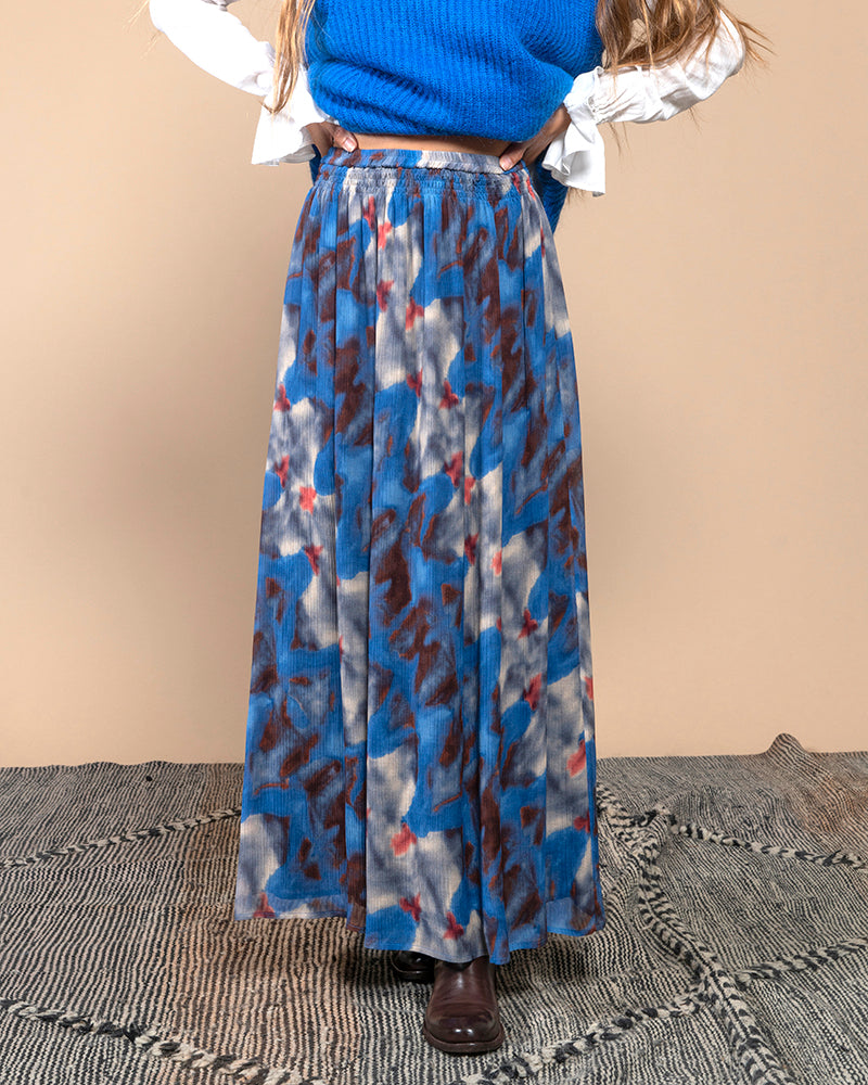 Jupe momoni couleur Bleu