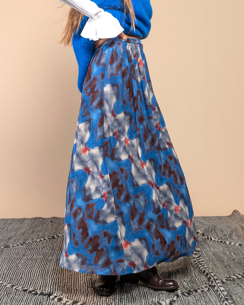 Jupe momoni couleur Bleu