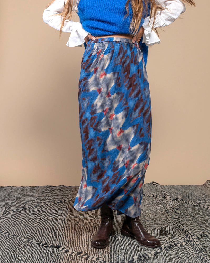 Jupe momoni couleur Bleu