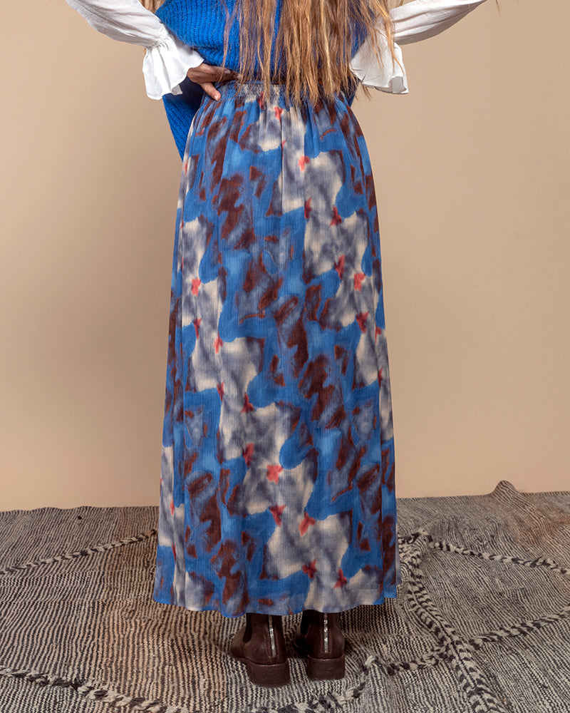 Jupe momoni couleur Bleu