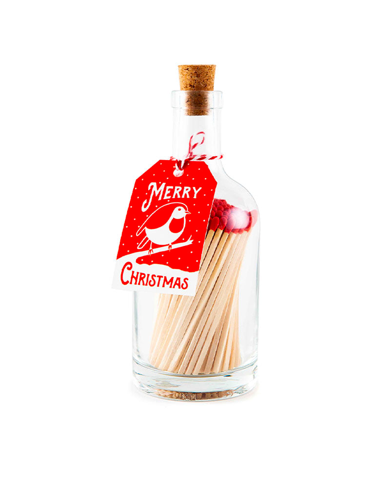 Bouteille allumettes robin m christmas archivist