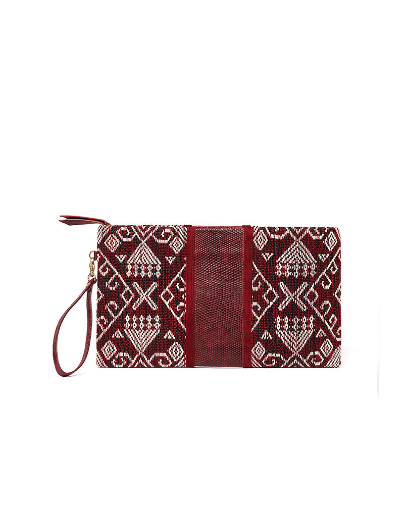 Pochette claris virot couleur Bordeaux