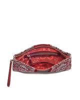 Pochette claris virot couleur Bordeaux