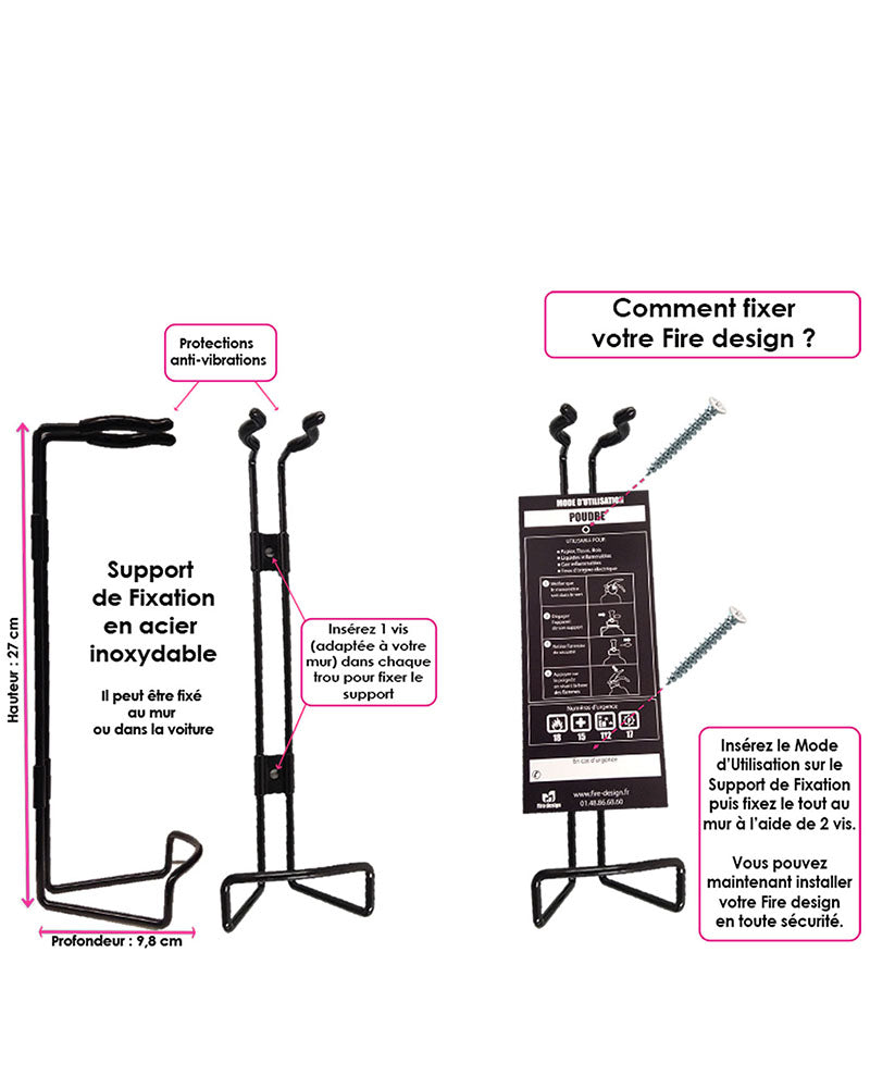Extincteur wifi rouge fire design couleur Uni